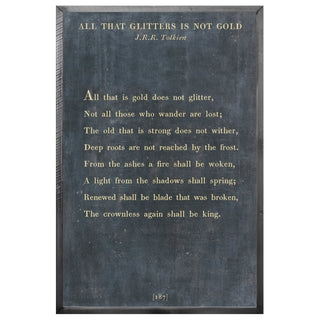 All That Glitters - Poetry Collection (Grey Wood) - Art Print