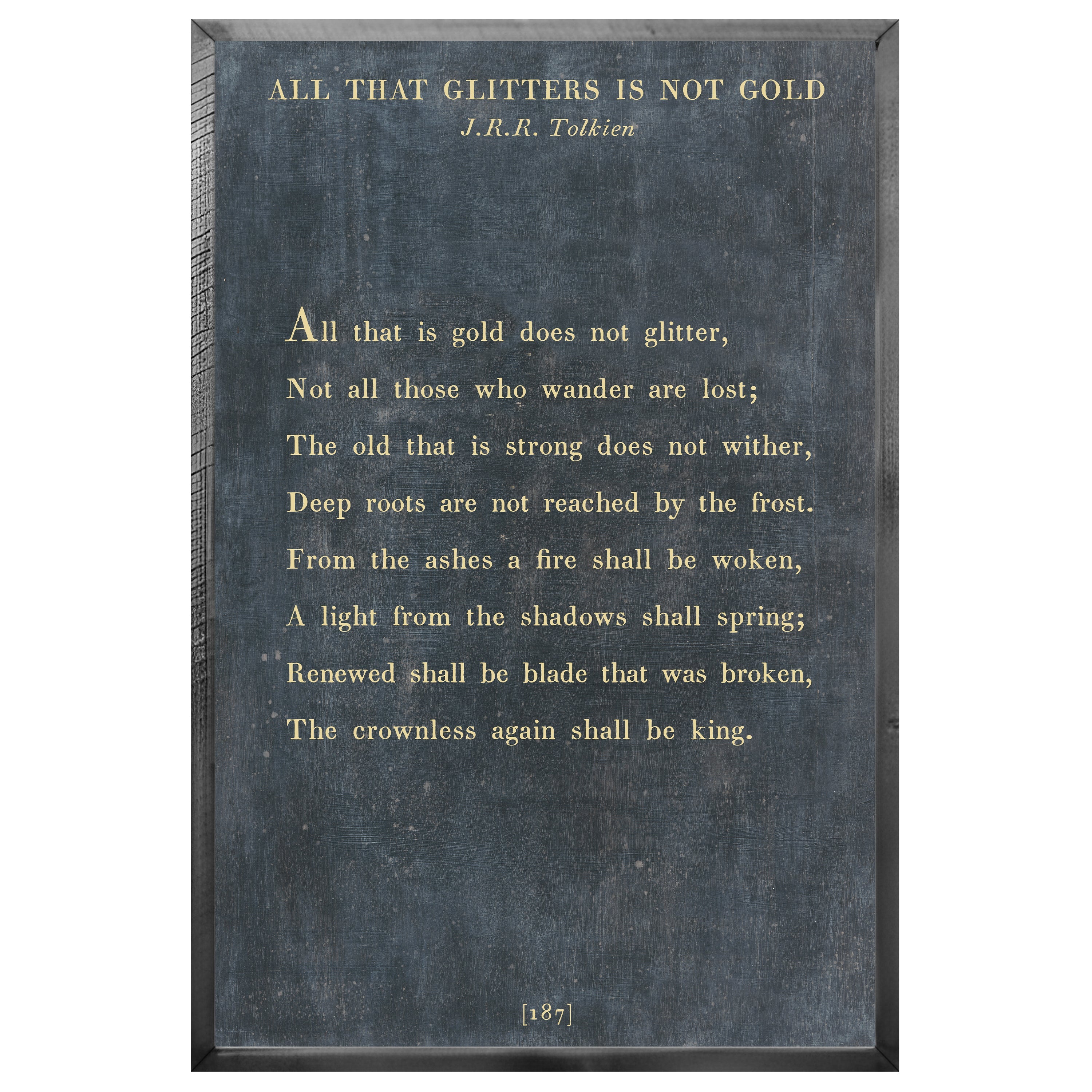 All That Glitters - Poetry Collection (Grey Wood) - Art Print