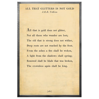 All That Glitters - Poetry Collection (Grey Wood) - Art Print
