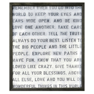 Remember When You Go (Grey Wood) - Art Print