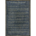 Rules For Being Human Art Print - Book Collection