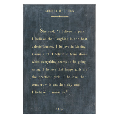 Audrey Hepburn Art Print - Book Collection