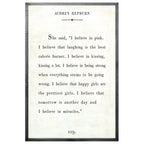 Audrey Hepburn - Book Collection (Grey Wood) - Art Print