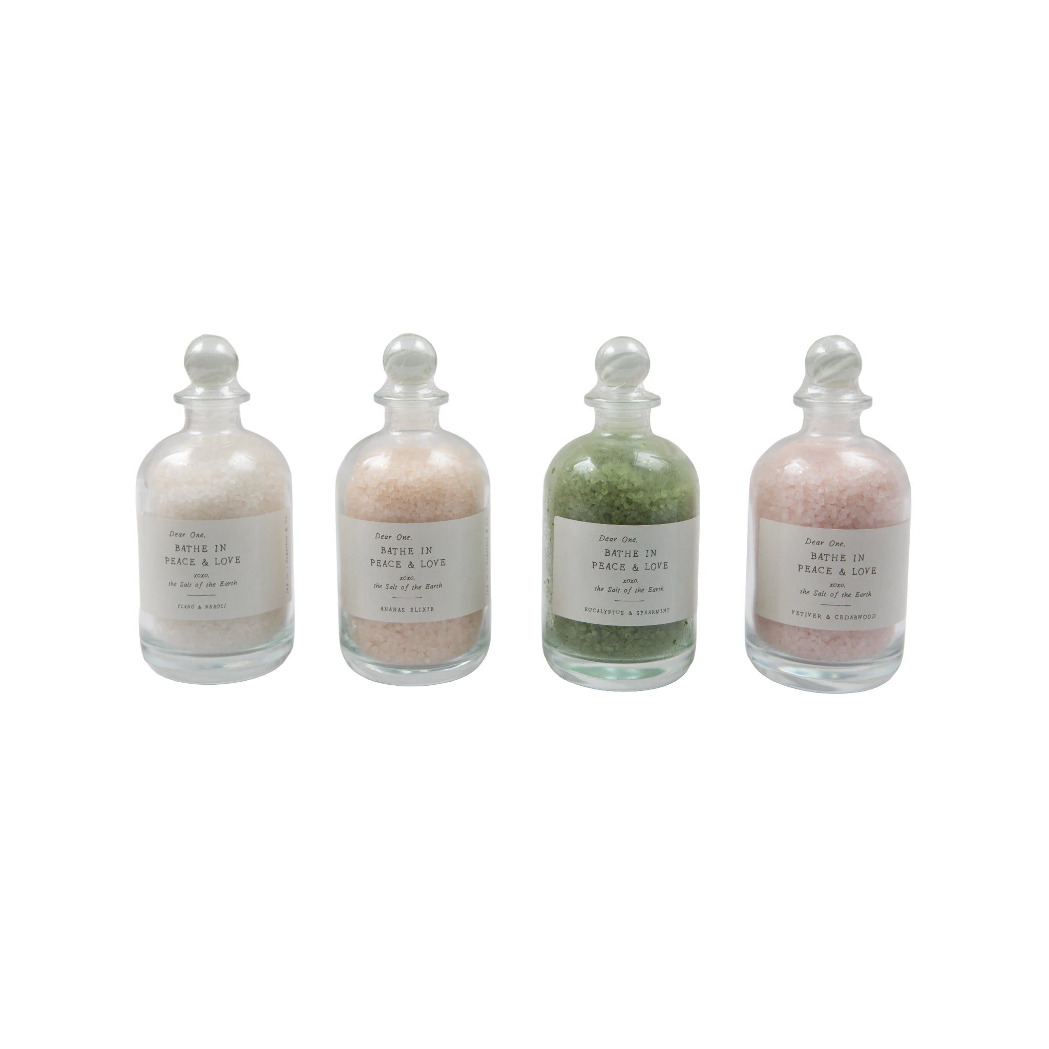 Peace & Love Bath Salt Apothecary Jar
