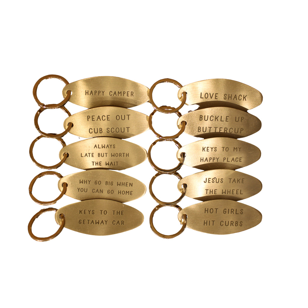 Brass Hotel Keychains