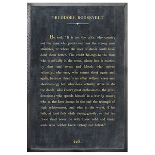 Theodore Roosevelt - Book Collection (Grey Wood) - Art Print