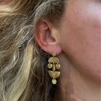 Brass Geometric Half Circle dangle Earrings