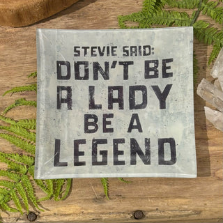 Stevie Said Small Square Decoupage Plate