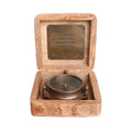 Luck Is What Compass in Wooden Box