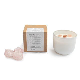 Rose Quartz Crystal Candle 11oz