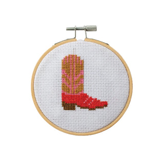 Cowboy Boot Cross Stitch Kit