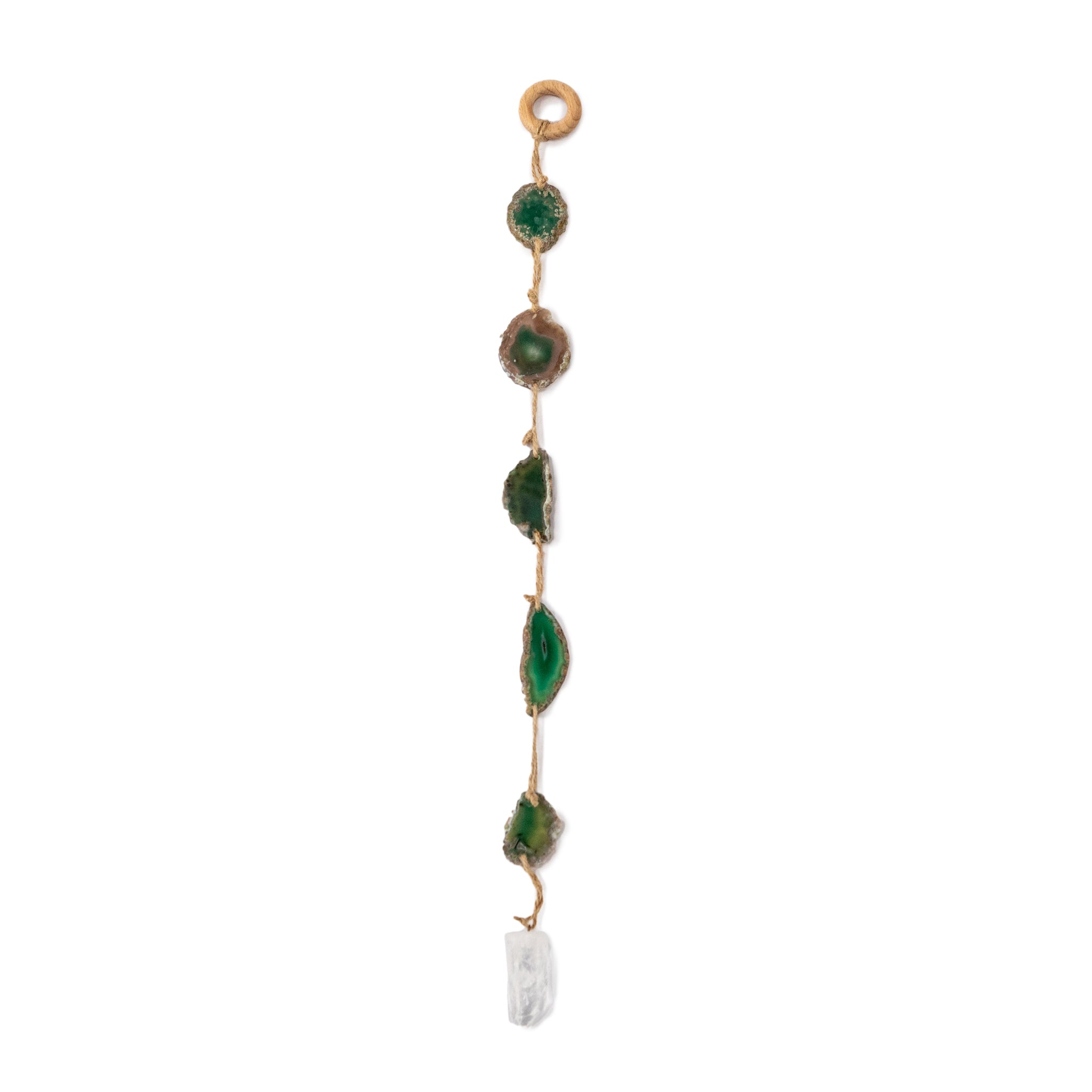 Green Agate Slice Suncatcher 24"