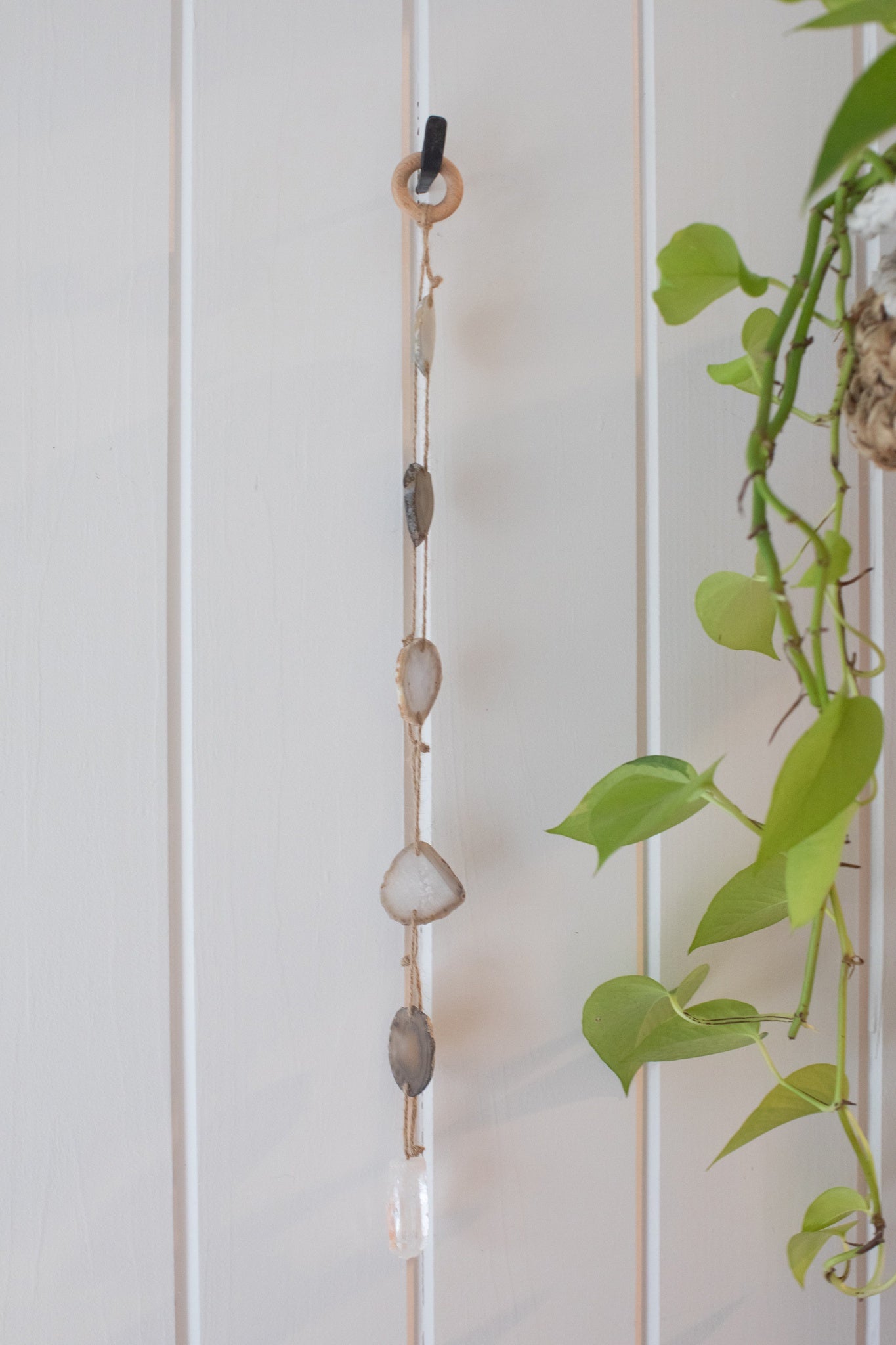 Natural Agate Slice Suncatchers 24"