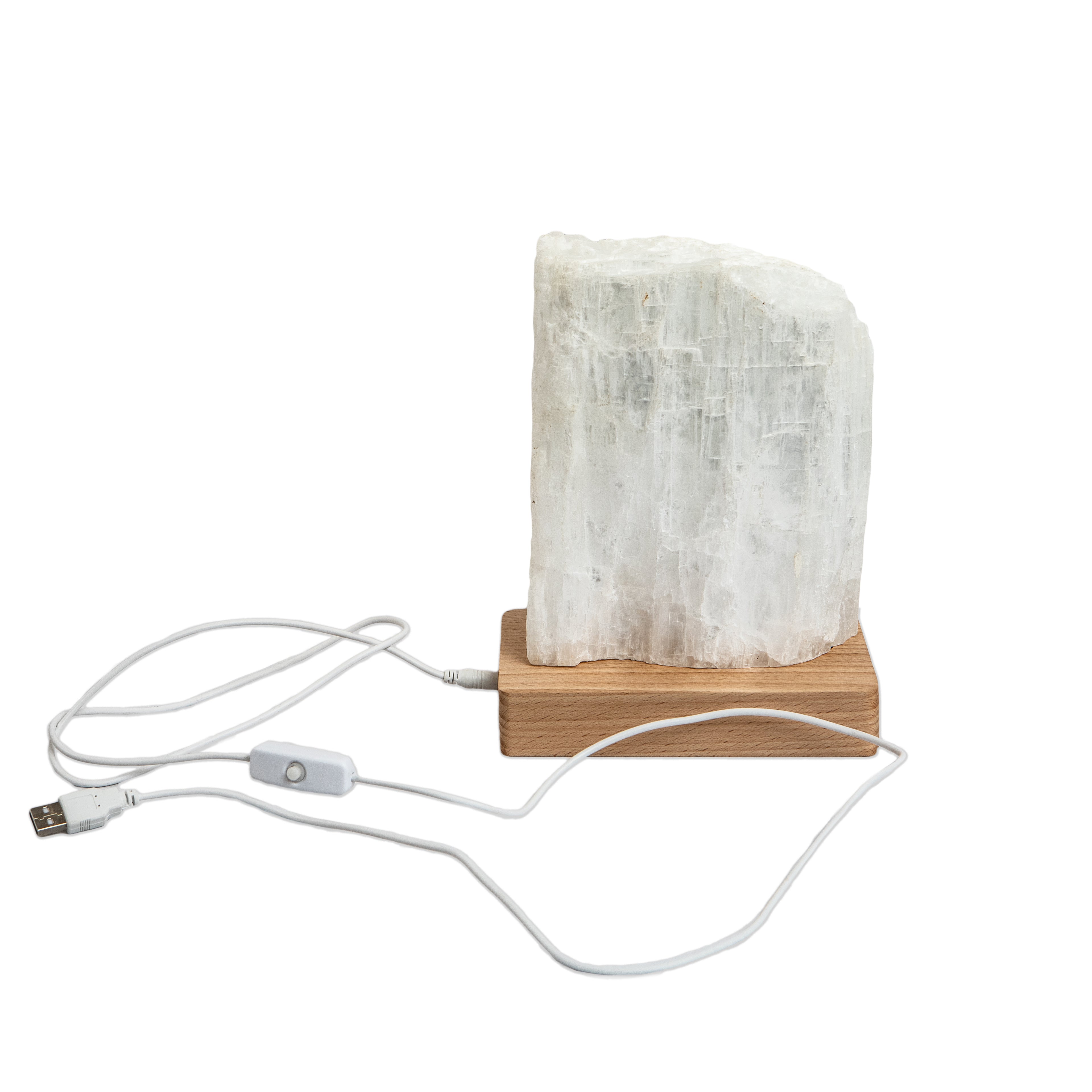 Large Selenite LED Lamp