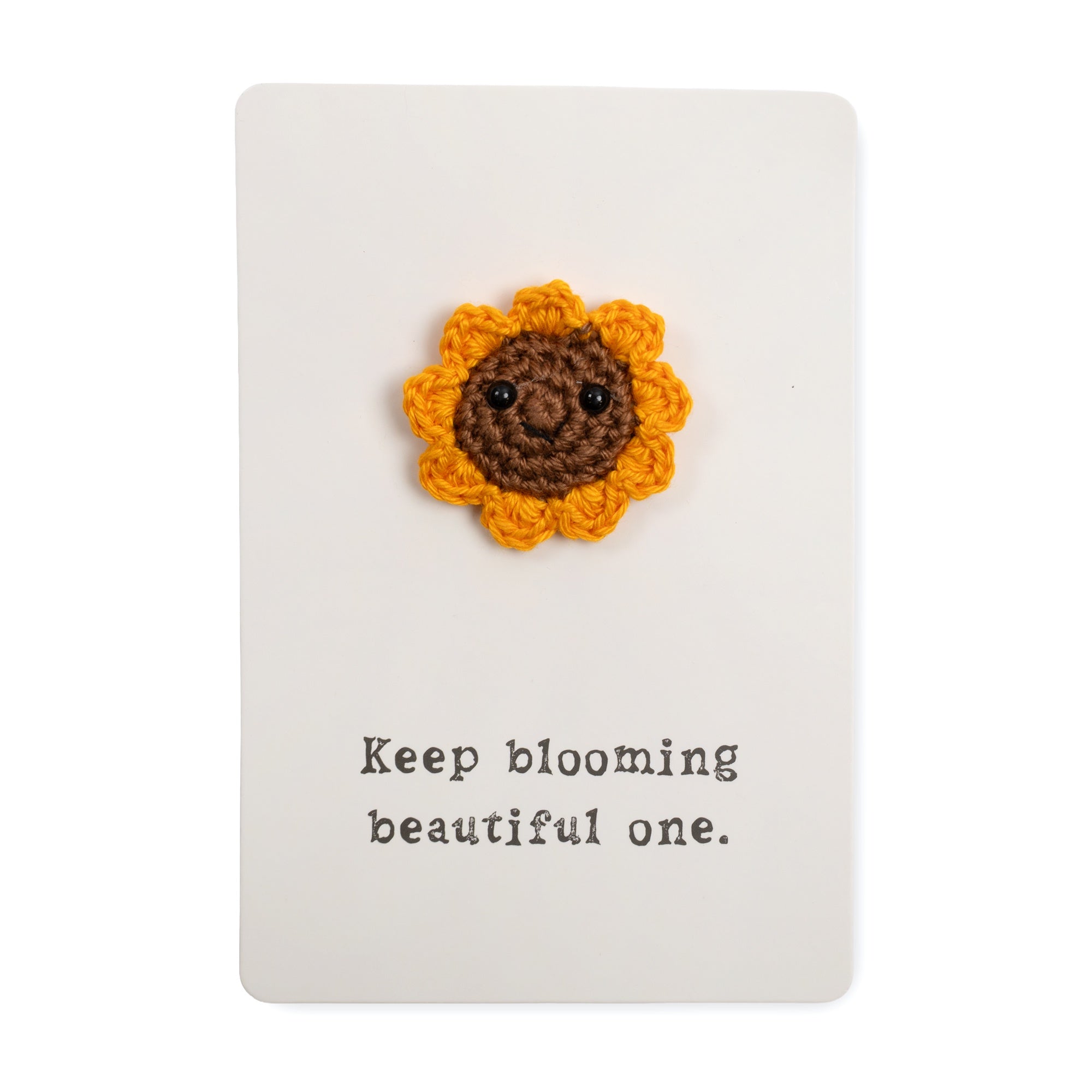 Crochet Pin Card: Keep Blooming Beautiful One