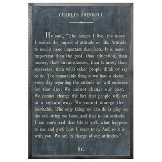 Charles Swindoll - Book Collection (Grey Wood) - Art Print