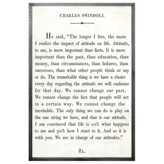 Charles Swindoll - Book Collection (Grey Wood) - Art Print
