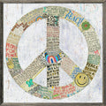 Choose Peace - White - (Grey Wood) - Art Print