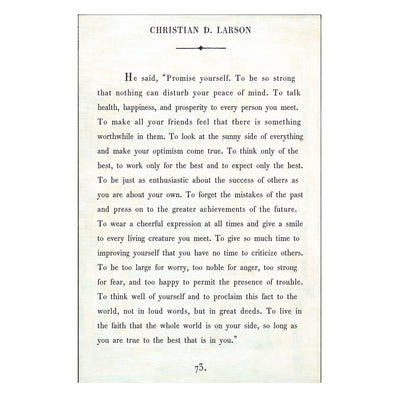 Christian D. Larson Art Print - Book Collection