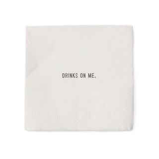 Drinks On Me Cocktail Napkin Set (20pcs) 5" x 5"