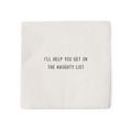 Naughty List Holiday Cocktail Napkins