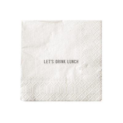 Let's Drink Lunch Cocktail Napkin Set (20pcs) 5" x 5"