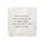 Let's Drink Lunch Cocktail Napkin Set (20pcs) 5" x 5"