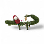 ***Felt Chris Croc-ingle Ornament with Santa Hat