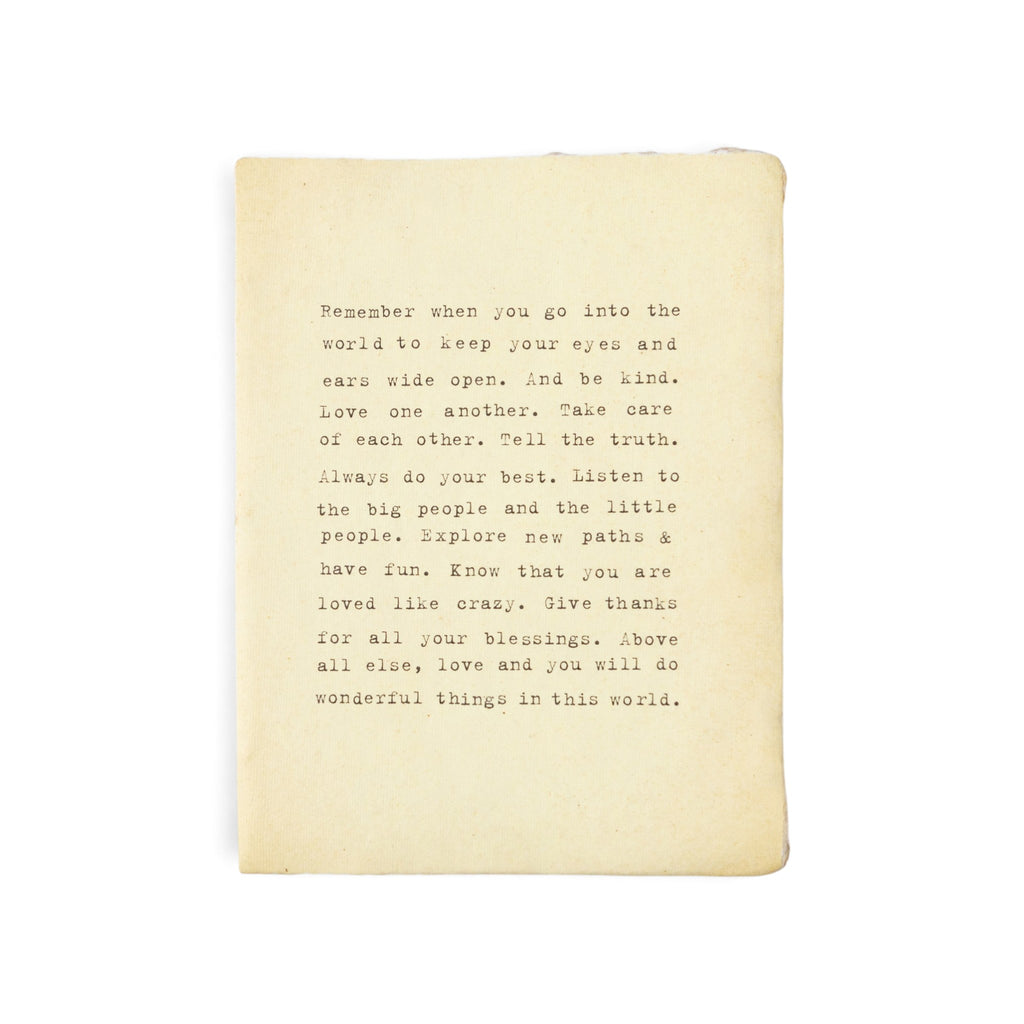 Large Deckled Edge Notebook - Cream