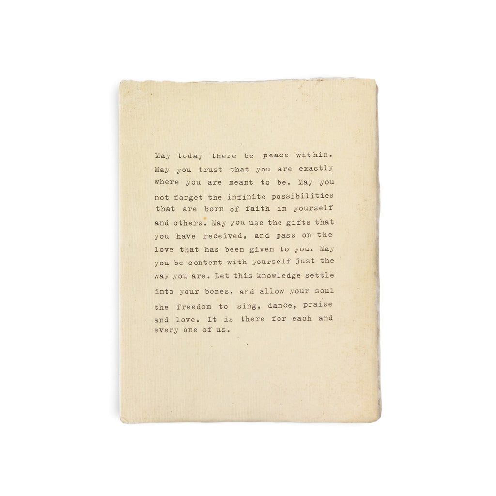 Large Deckled Edge Notebook - Cream