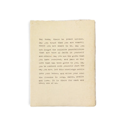 Large Deckled Edge Notebook - Cream