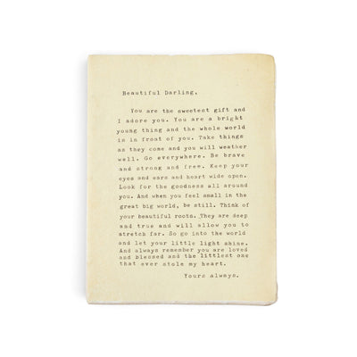 Large Deckled Edge Notebook - Cream
