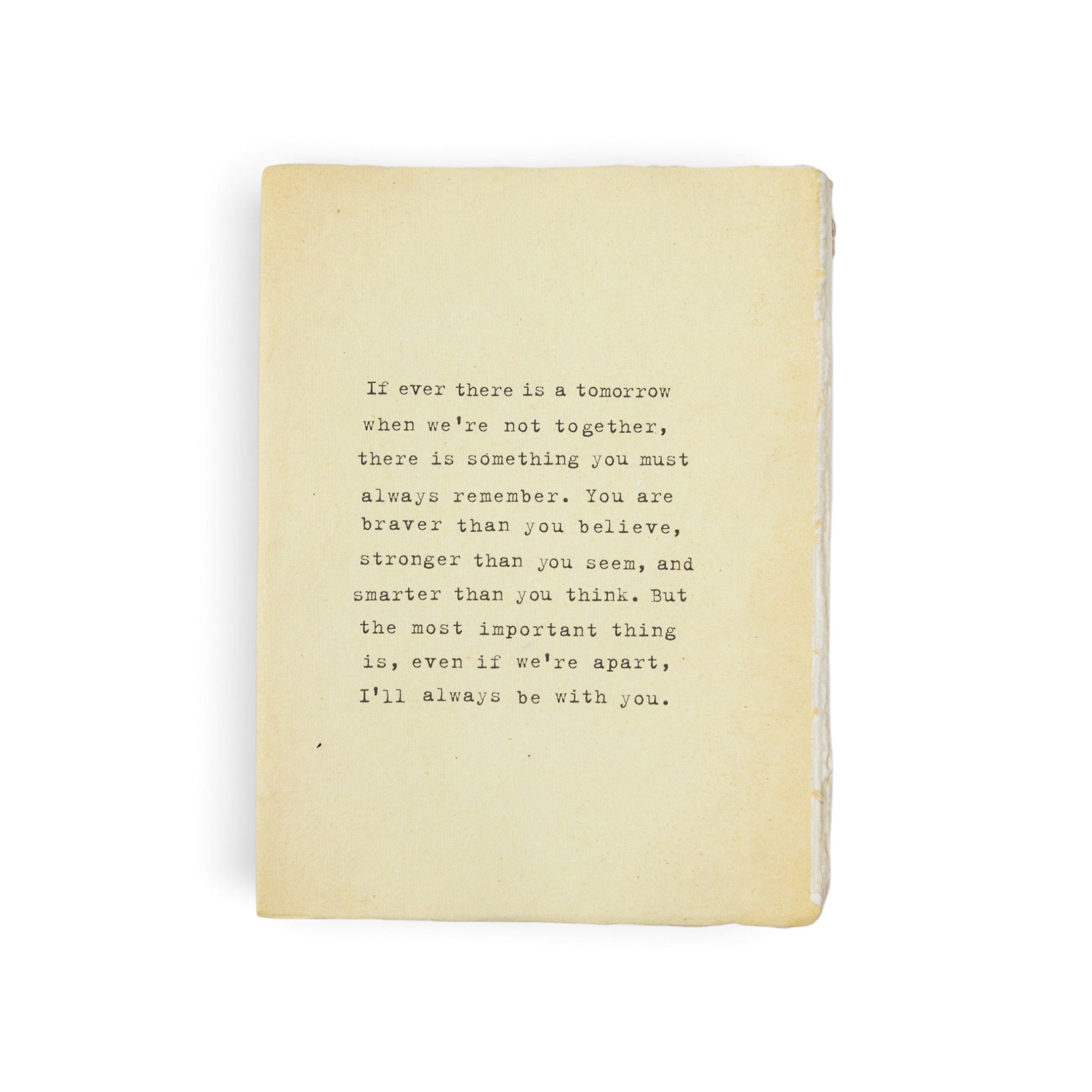 Large Deckled Edge Notebook - Cream