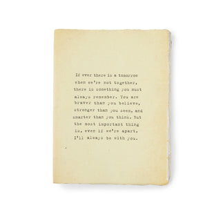 ***Large If Ever There Is A Tomorrow (A.A. Milne) Deckled Edge Notebook - 6x8