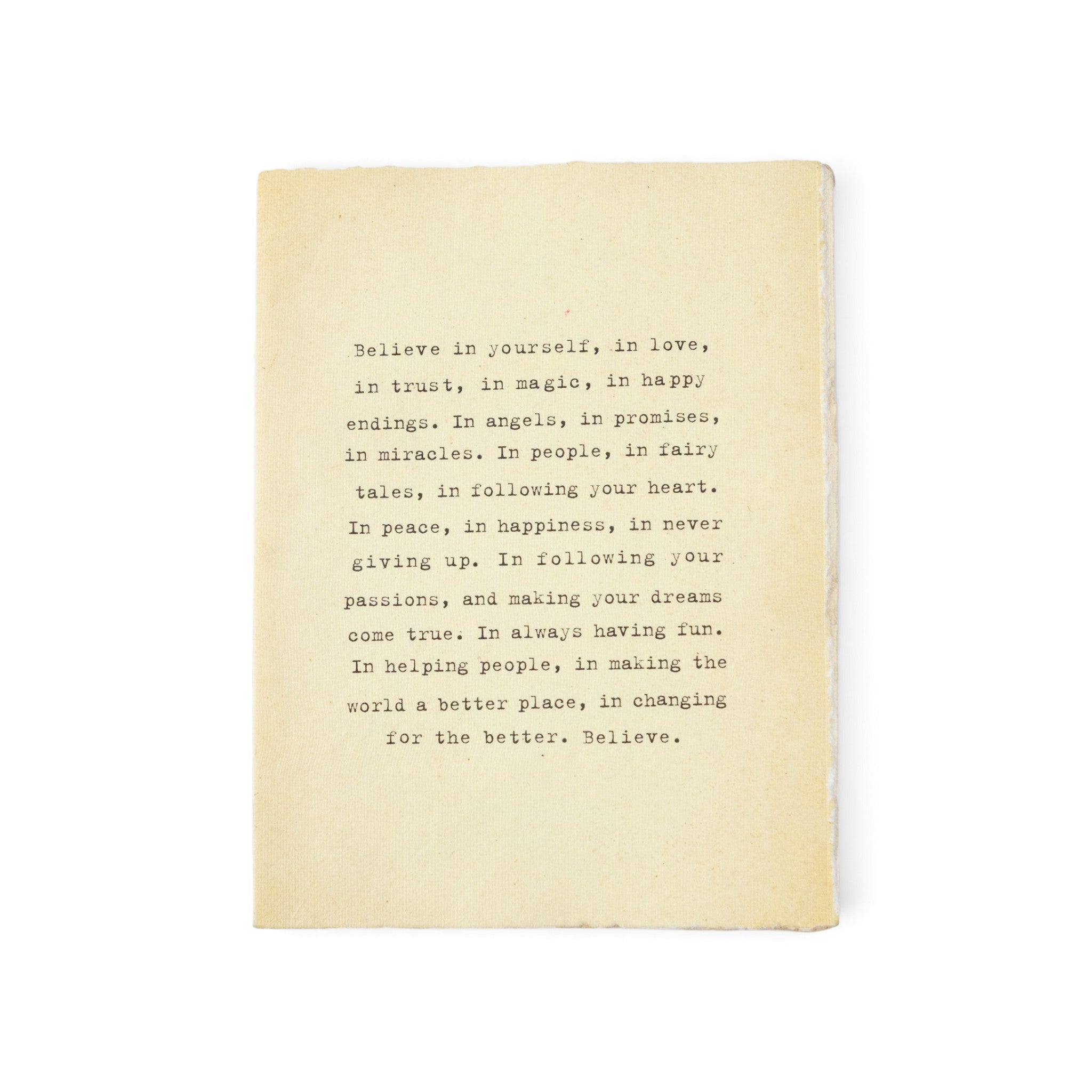 Large Deckled Edge Notebook - Cream
