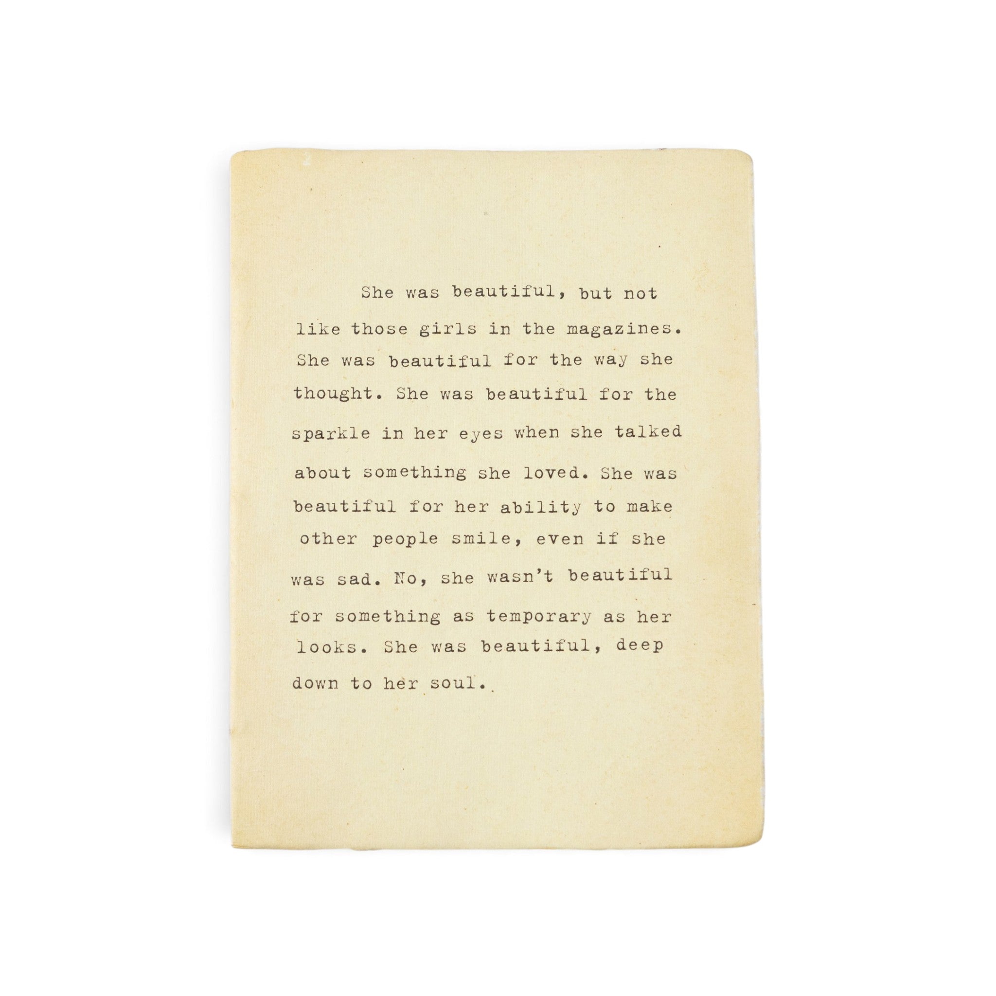 Large Deckled Edge Notebook - Cream