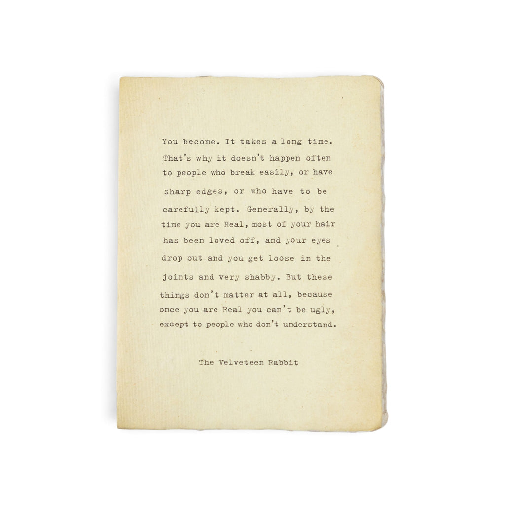 Large Deckled Edge Notebook - Cream