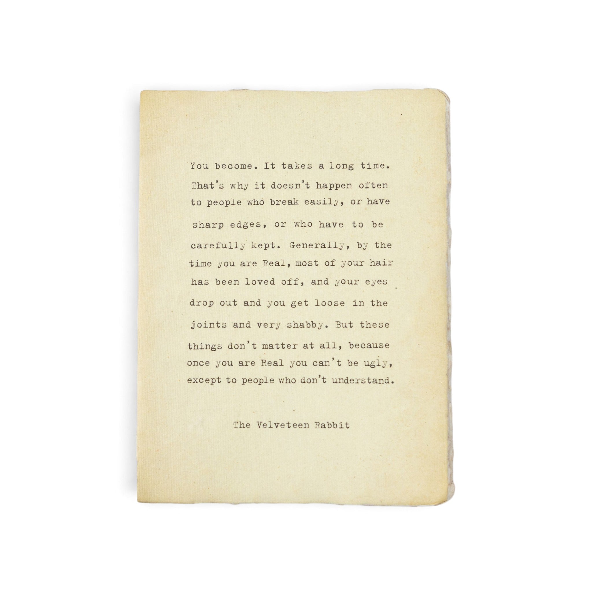 Large Deckled Edge Notebook - Cream