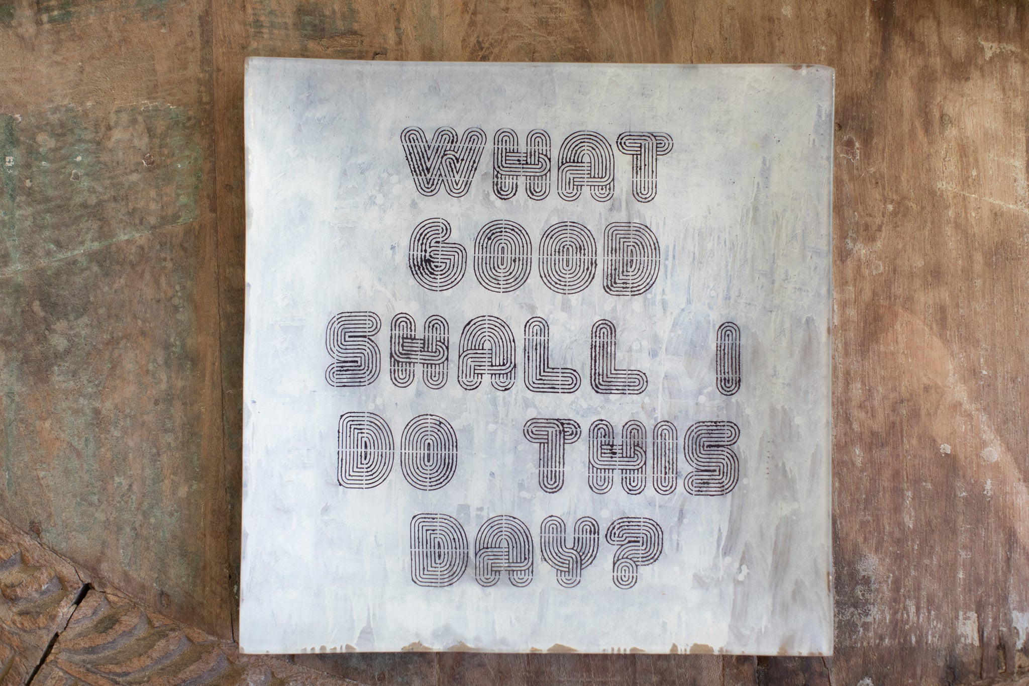 ***What Good Shall I Do Square Decoupage Plate