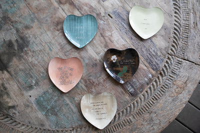 Small Heart Decoupage Plate