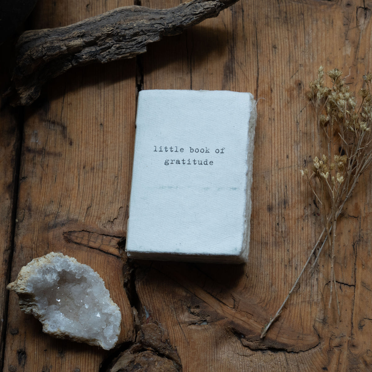 Little Book Of Gratitude Mini Deckled Edge Notebook - Cream