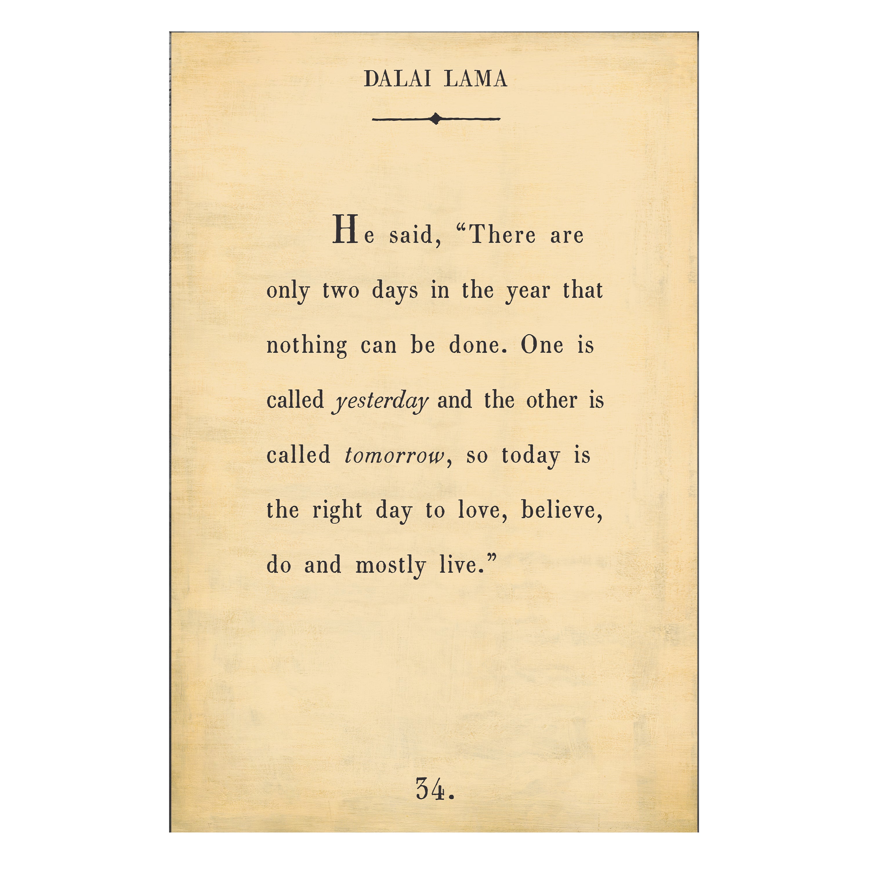 Dalai Lama - Book Collection - Art Print