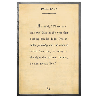 Dalai Lama Art Print - Book Collection