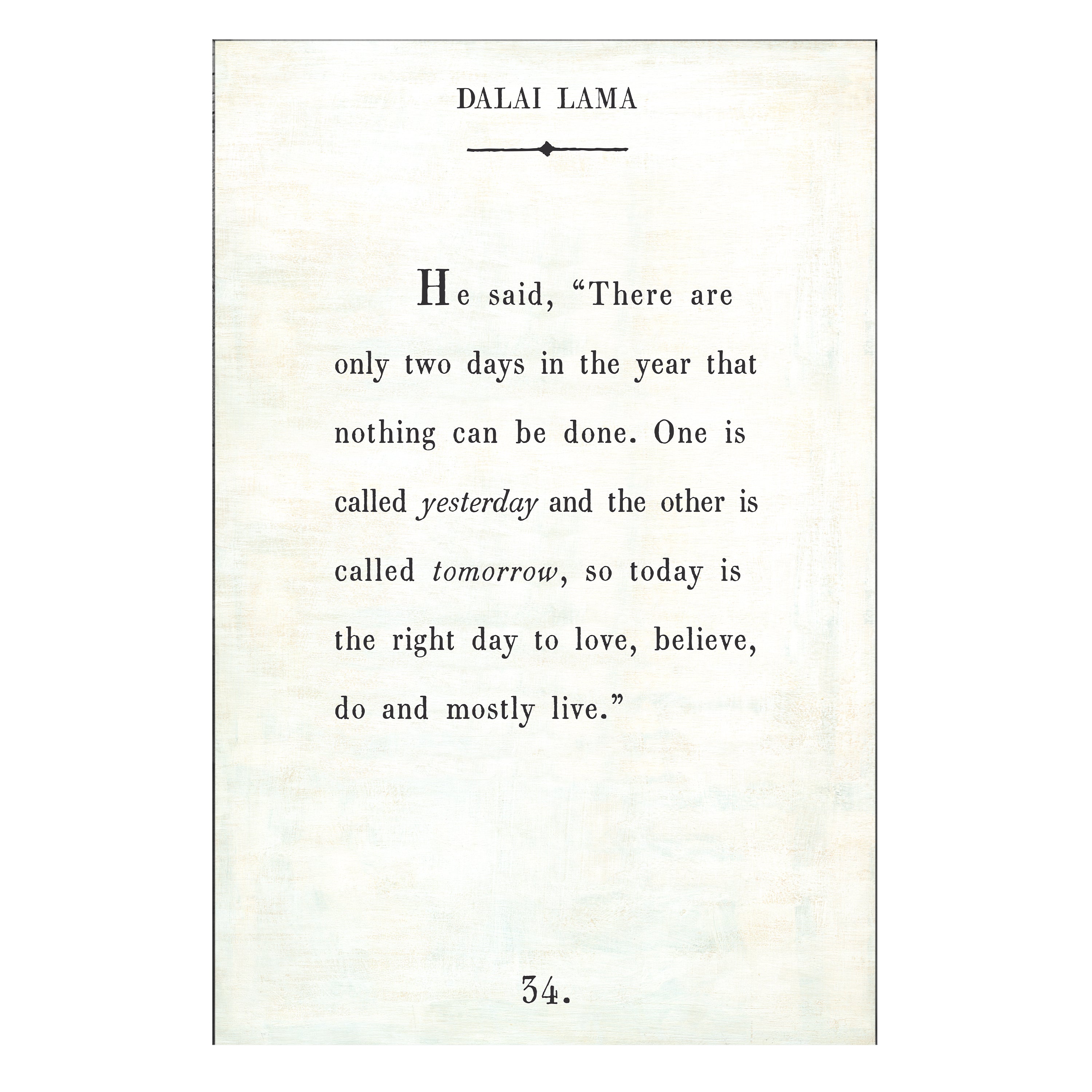 Dalai Lama - Book Collection - Art Print