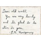 Dear Old World Art Print