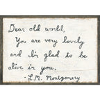 Dear Old World Art Print