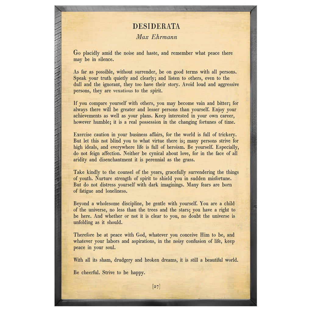 Desiderata - Poetry Collection