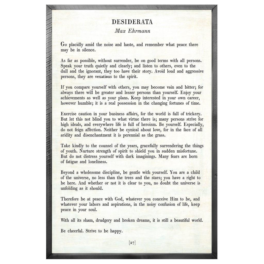 Desiderata - Poetry Collection