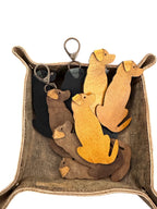 Leather Labrador Keychain