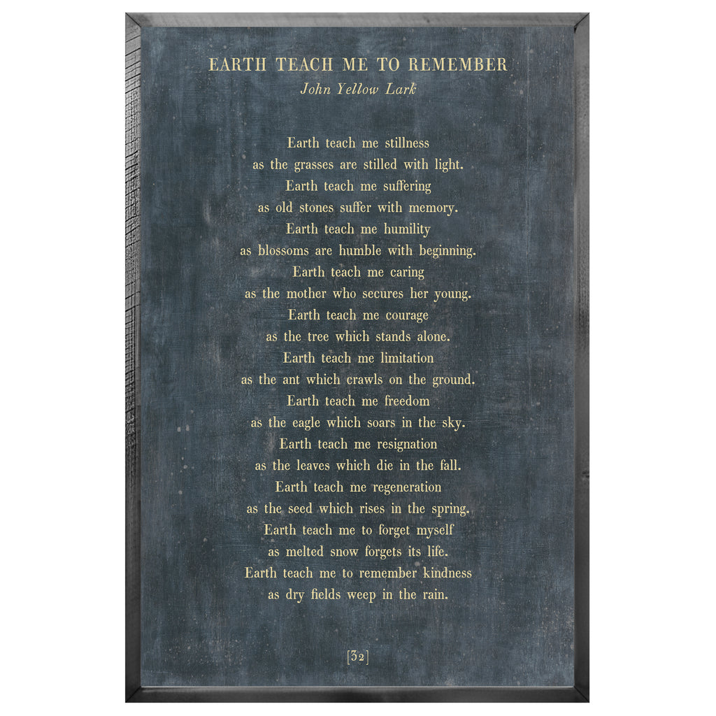 Earth Teach Me to Remember - Poetry Collection